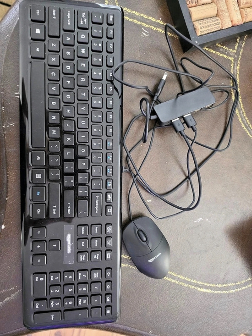 Amazon Basics Wired USB Keyboard and Mouse Combo Black